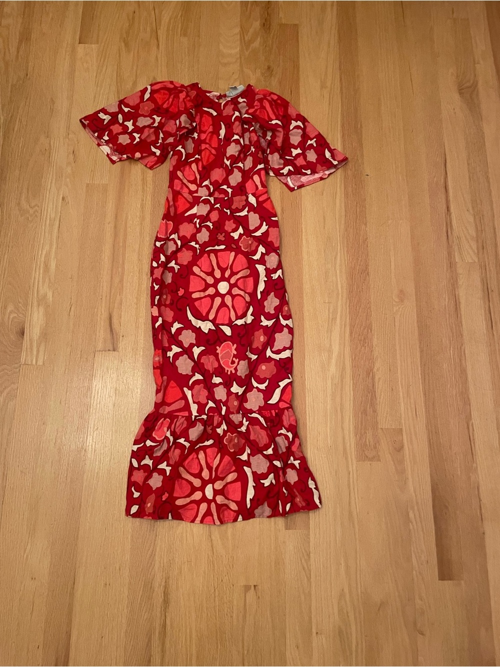 Women’s Rhode x Target Red Floral Maxi Dress with Ruffle Hem